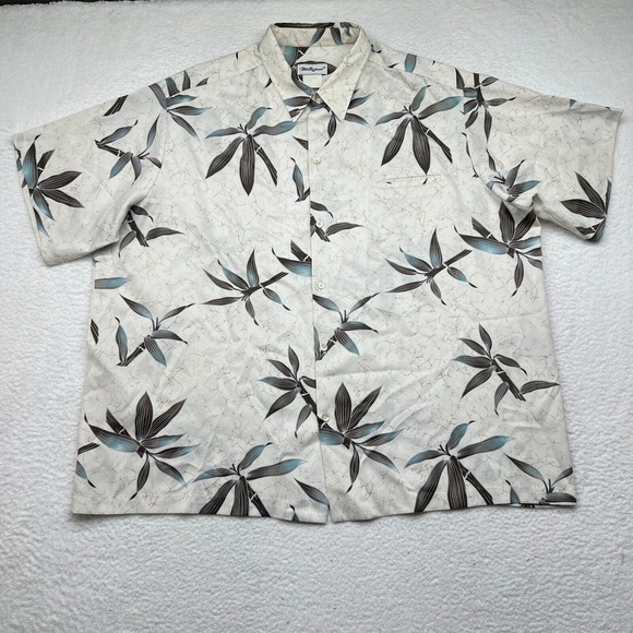 Tori Richard Hawaiian Aloha Shirt Men's 3XL Abstract Palm Leaves - Picture 1 of 9